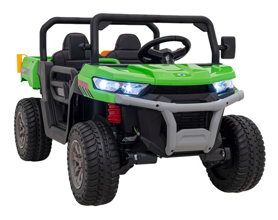 Auto Pick-Up Speed 900 dla dzieci Zielony + Napęd 4x4 + Ruchomy kiper + Bagażnik + Pilot + Łopatka + Audio LED