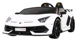 Lamborghini SVJ DRIFT dla 2 dzieci Biały + Funkcja driftu + Pilot + MP3 LED + Wolny Start