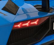 Lamborghini Aventador SV na akumulator dla 2 dzieci Niebieski + Silnik bezszczotkowy + Pompowane koła + Audio LED