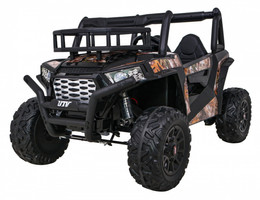 Buggy UTV Terenówka dla dzieci Czarny + Pilot + Bagażnik + Wolny Start + EVA + MP3 LED