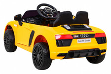 Audi R8 na akumulator dla dzieci Żółty + Pilot + EVA + Wolny Start + MP3 LED