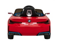 Autko BMW i4 na akumulator dla dzieci Czerwony + Wolny Start + EVA + Ekoskóra + Audio LED + Pilot