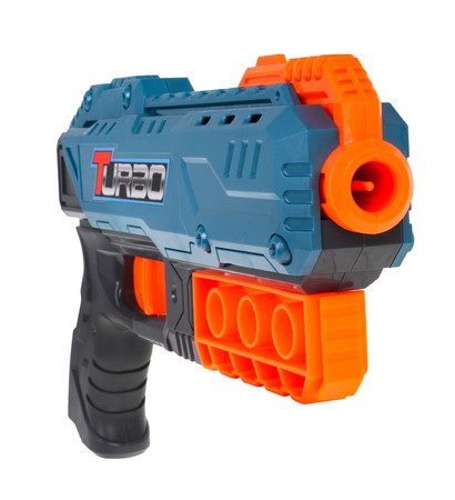 Pistolet TURBO dla dzieci 8+ Niebieski + 6 bezpiecznych Pocisków