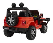 Jeep Wrangler Rubicon na akumulator dla dzieci Pomarańczowy + Pilot + Radio MP3 LED + Koła EVA