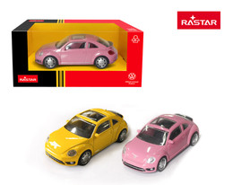 Autko Metalowe 1:43 Volkswagen Beetle Żółty RASTAR