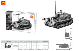 Zestaw Klocków Czołg Szary 632el.