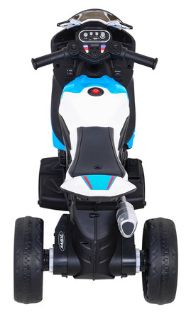 Motor BMW HP4 na akumulator dla dzieci Niebieski + 3 Koła + LED + MP3 USB + Ekoskóra