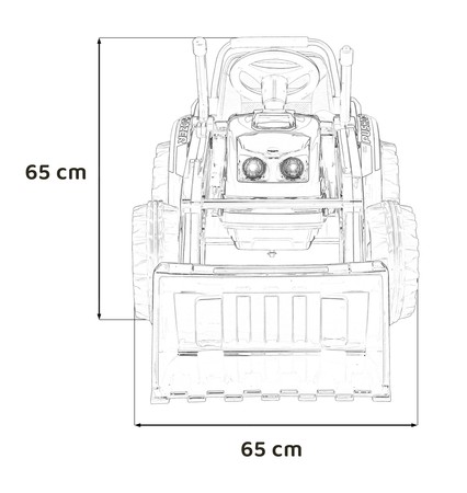 Koparka Traktor na akumulator dla dzieci Żółty + Ruchome Ramię Łyżka + Pilot + Wolny Start + Radio FM + LED