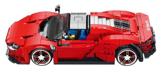 Zestaw Klocków Auto Sportowe Czerwone 1069el.