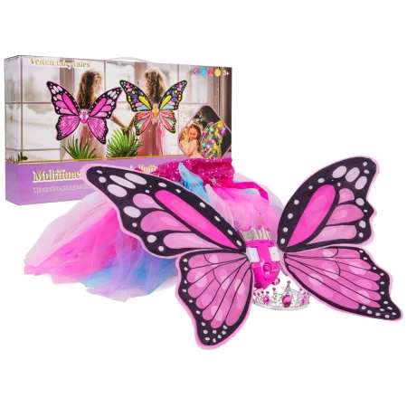 Zestaw Skrzydeł Motyla + Sukienka w Tęcze