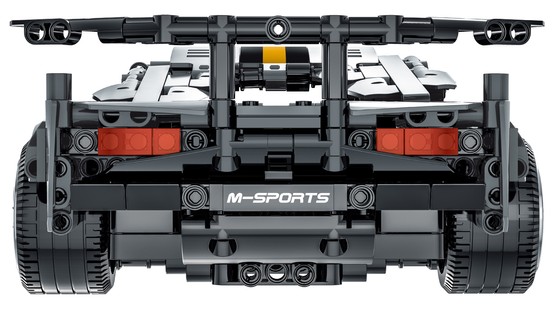 Zestaw Klocków Autko Sportowe Szare 1356el.