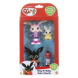 BING  4 Figurki Bing Molly Coco Charlie, figurka
