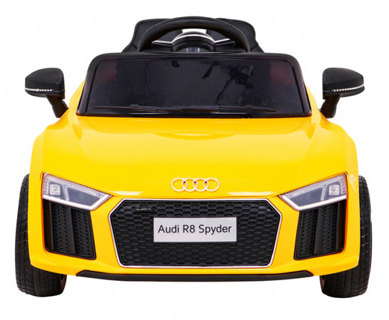 Audi R8 na akumulator dla dzieci Żółty + Pilot + EVA + Wolny Start + MP3 LED