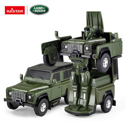 Autko Metalowe/Robot 2w1 1:32 Land Rover Defender Zielony RASTAR