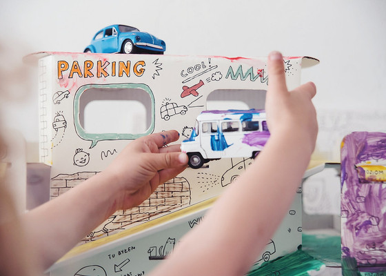 "Parking" przestrzenna kolorowanka XXL dla dzieci