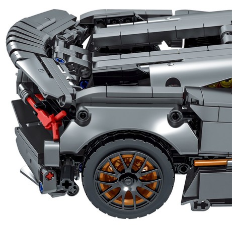 Zestaw Klocków Autko Sportowe Szare 1512el.