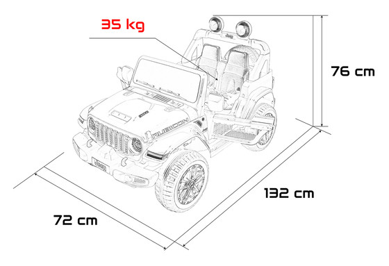 Pojazd Jeep Wrangler Rubicon LIFT Biały