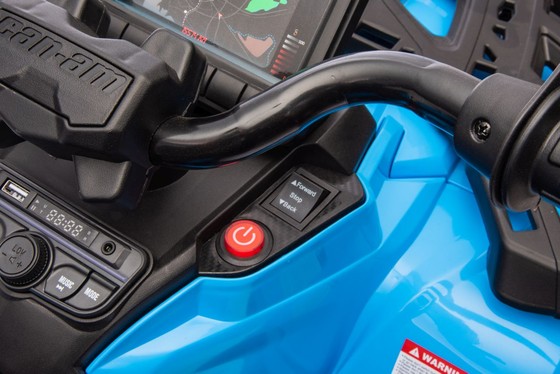 Quad Can Am Outlander ATV z Pilotem Niebieski