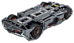 Zestaw Klocków Autko Sportowe Szare 1512el.