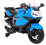Motor na akumulator BMW K1300S dla dzieci Niebieski + Kółka pomocnicze + Dźwięki Światła + Wolny Start