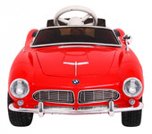 Autko BMW 507 Retro elektryczne dla dzieci Czerwony + Audio LED + Pilot + Ekoskóra + EVA + Wolny Start