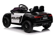 Audi R8 Policja na akumulator dla dzieci + Pilot + EVA + Wolny Start + MP3 LED
