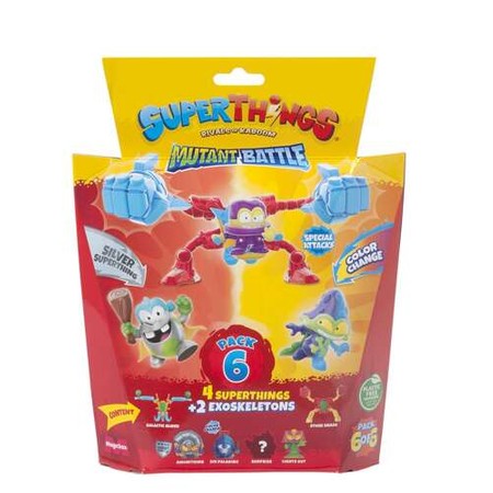 SUPERTHINGS Mutant Battle Exoskeleton 6Pak, figurki (POMARAŃCZOWA)