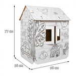 Domek XXL z autem kolorowanka 3D dla dzieci