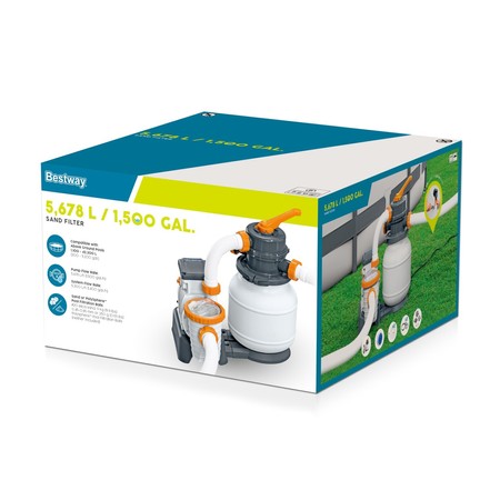 Piaskowa Pompa Filtrująca do basenów BESTWAY 5678 l/h + Złączki + Węże