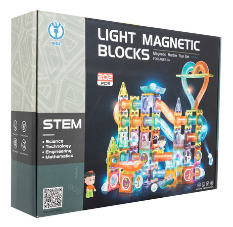 Klocki Magnetyczne Zestaw 202 elementów