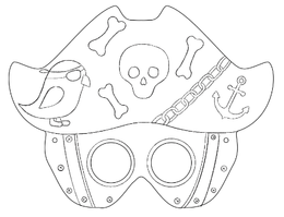ZESTAW MASKI CZAROWNICA i PIRAT - 2 szt.