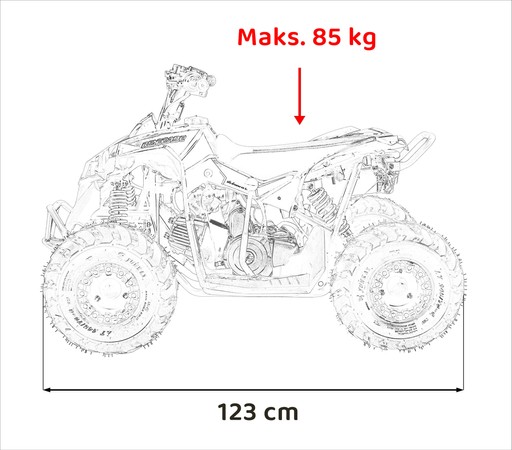 Pojazd Quad Spalinowy RENEGADE HIPERFECT 110CC Czerwony