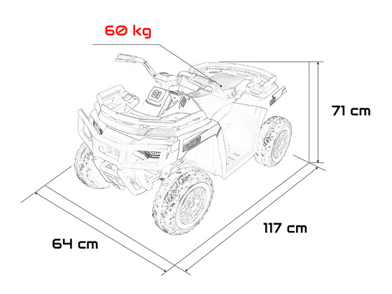 Pojazd Quad 4x4 ATV Arctic Cat Pomarańczowy
