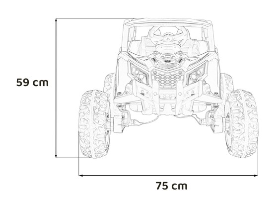 Pojazd Buggy ATV Defend 4x4 Pomarańczowy