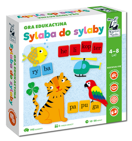 Gra edukacyjna "Sylaba do sylaby" dla dzieci 4-8 lat + Układanie wyrazów + Nazywanie obrazków