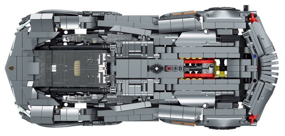Zestaw Klocków Autko Sportowe Szare 1512el.