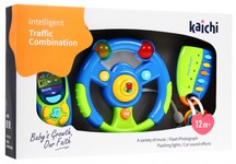 Interaktywny zestaw Kierowcy dla dzieci 3+ Kierownica + Pilot z kluczami + Telefon + Dźwięki Światła