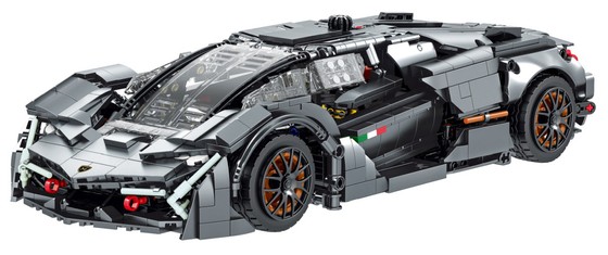 Zestaw Klocków Autko Sportowe Szare 1512el.