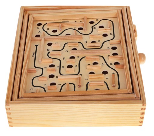 Drewniana Gra Zręcznościowa Labirynt