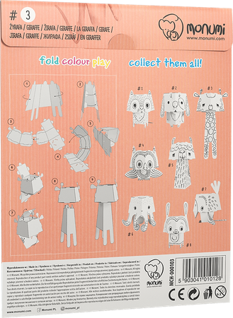 "Żyrafa" kolorowanka-składanka 3D dla dzieci