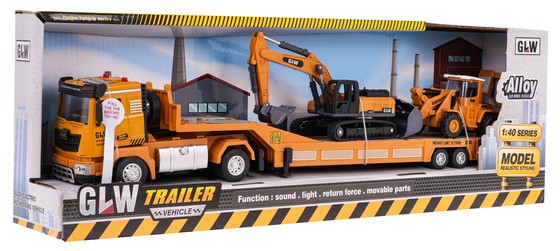 Zestaw Pojazdów Budowlanych z Lawetą