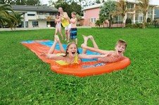 Ślizg wodny dla dzieci 3+ Podwójny tor 488cm BESTWAY + Łatka naprawcza
