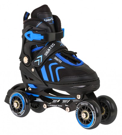 Zestaw 4w1 Rolki Wrotki Łyżwy dla dzieci Rozmiar 29-33 Niebieski