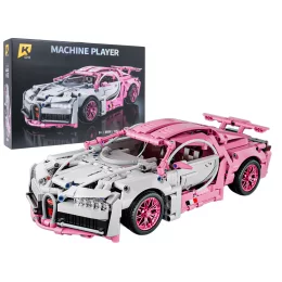Zestaw Klocków Auto Sportowe Różowe 1132el.