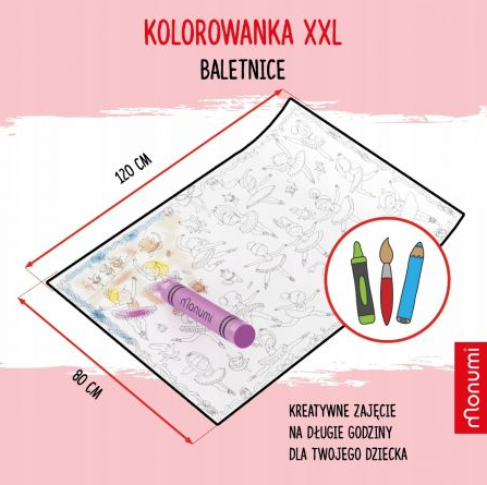 "KOLOROWANKA PODŁOGOWA XXL BALETNICE COLORING POSTER XXL BALLERINAS"