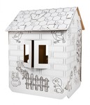 Domek XXL z końmi kolorowanka 3D dla dzieci