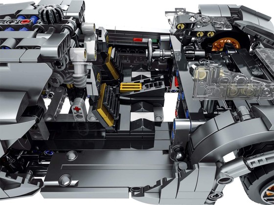 Zestaw Klocków Autko Sportowe Szare 1512el.