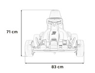 Gokart Fast 3 Drift na akumulator dla dzieci Czerwony + Funkcja driftu + Silniki 2x150W + Radio LED + Pasy