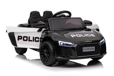 Audi R8 Policja na akumulator dla dzieci + Pilot + EVA + Wolny Start + MP3 LED