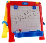Dwustronna Tablica edukacyjna 4w1 dla dzieci 3+ Plansza kredowa + Magnetyczna + Klipsy do papieru + Akcesoria